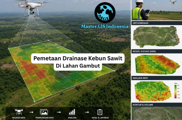 Pemetaan drainase kebun sawit